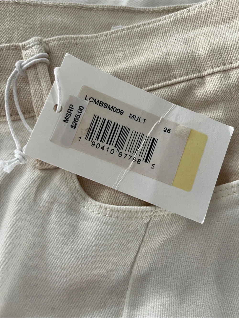 FRAME Le Crop Mini Boot denim pants in the two-tone Multi White Ecru Size 26 NWT - Picture 5 of 10